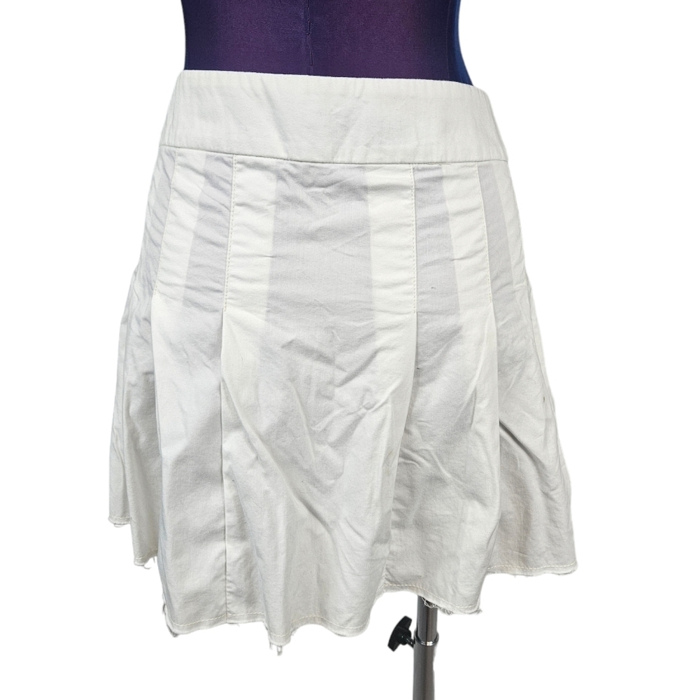 American Eagle White Pleated High Waisted Mini Tennis Skirt Size 12 Women's S43 - Picture 5 of 8